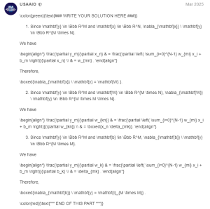 2025 USAAIO Round 1, Problem 2, Part 2真题