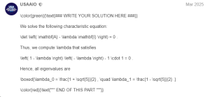 2025 USAAIO Round 1, Problem 1, Part 5真题